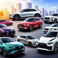 Modele noi de mașini pe piață, diverse automobile moderne.