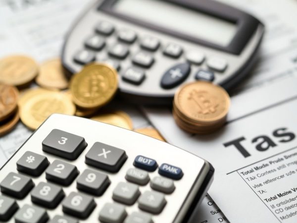 Calculator cu monede și documente fiscale