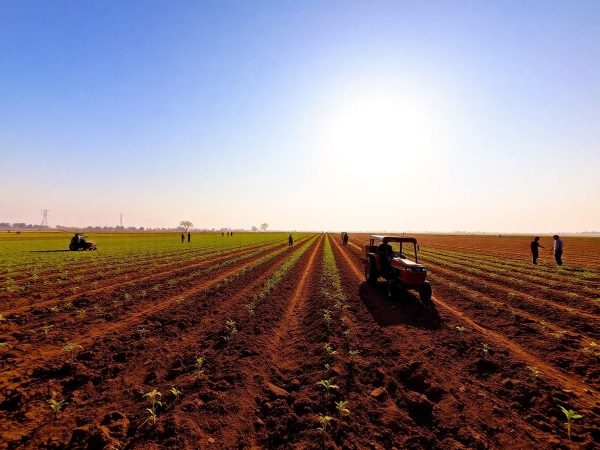 Fermieri pregătindu-se pentru noul sezon agricol pe câmp